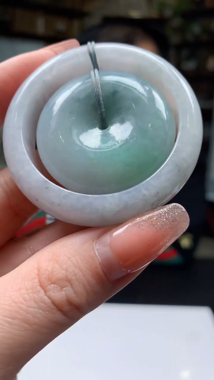 【闪购商品】定制翡翠未镶嵌1076ry-毛货挂件13