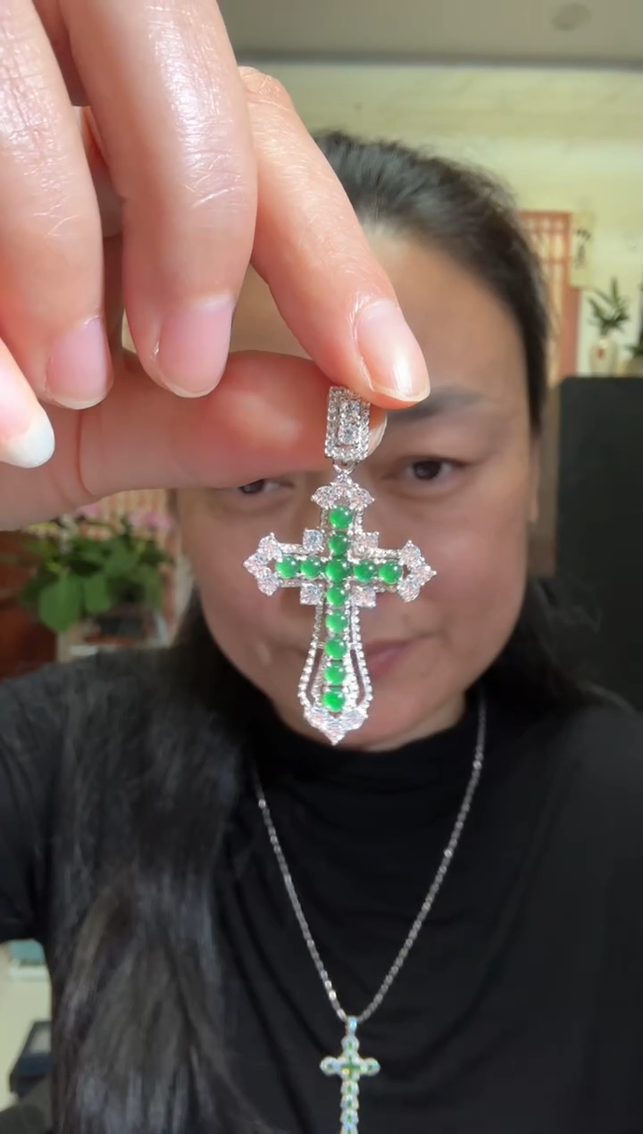 颈饰银S925镶嵌翡翠【多样性发其一】00006166