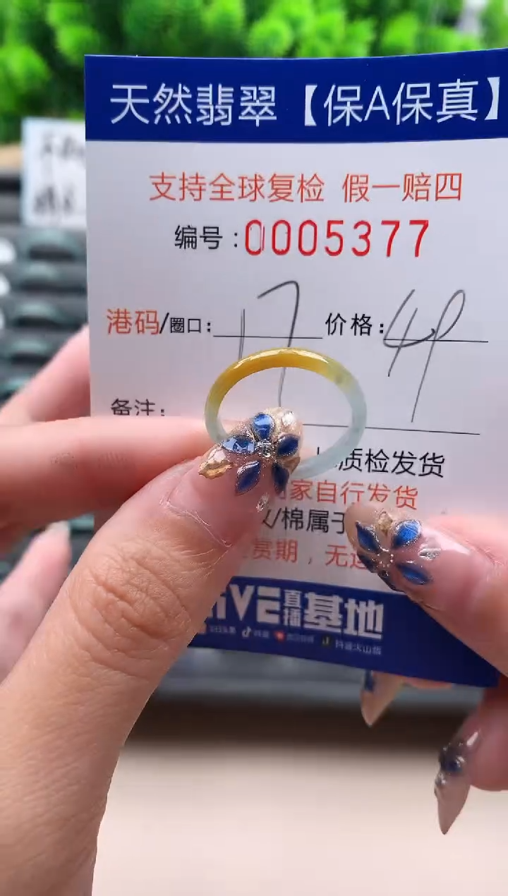 未镶嵌戒指翡翠5377