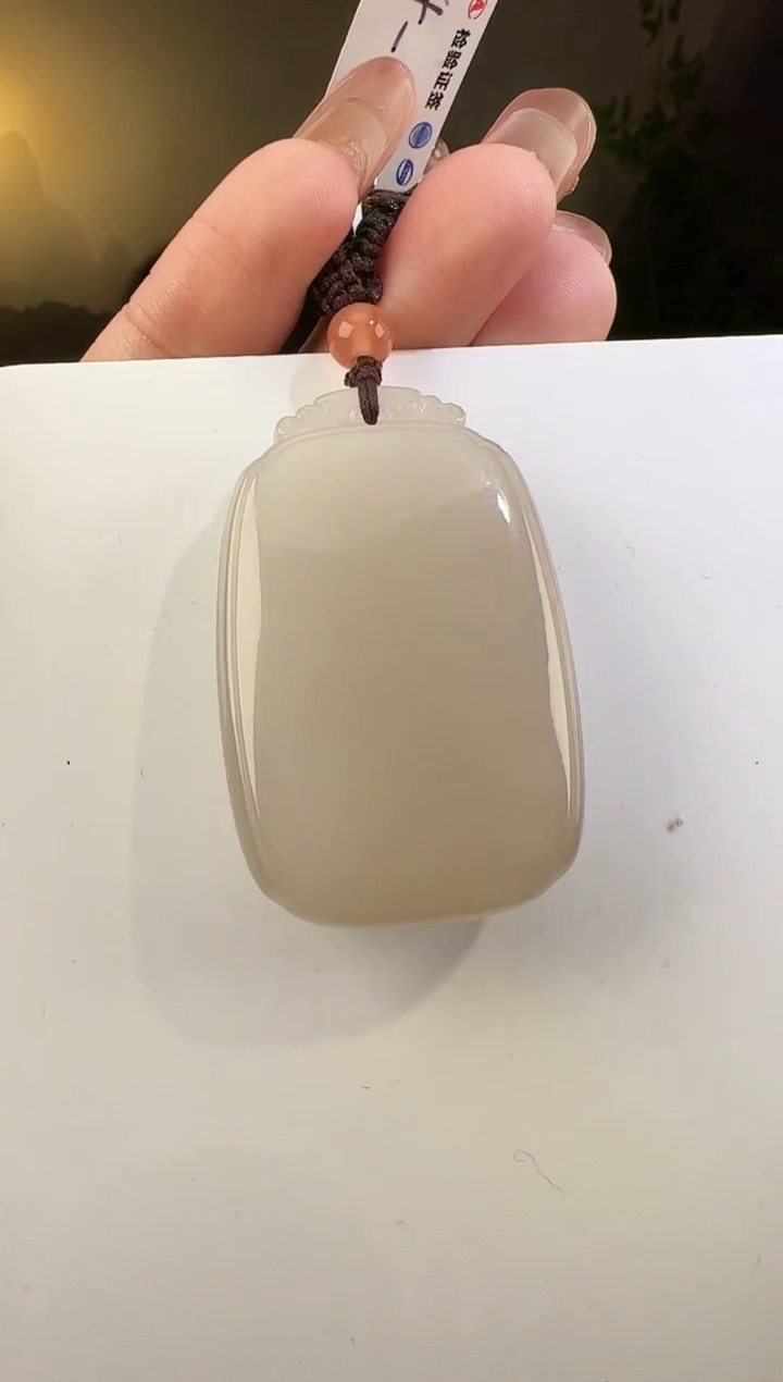 【闪购商品】和田玉颈饰未镶嵌无事牌2517