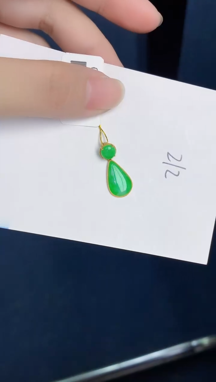 【闪购商品】翡翠颈饰18K金镶嵌000000000