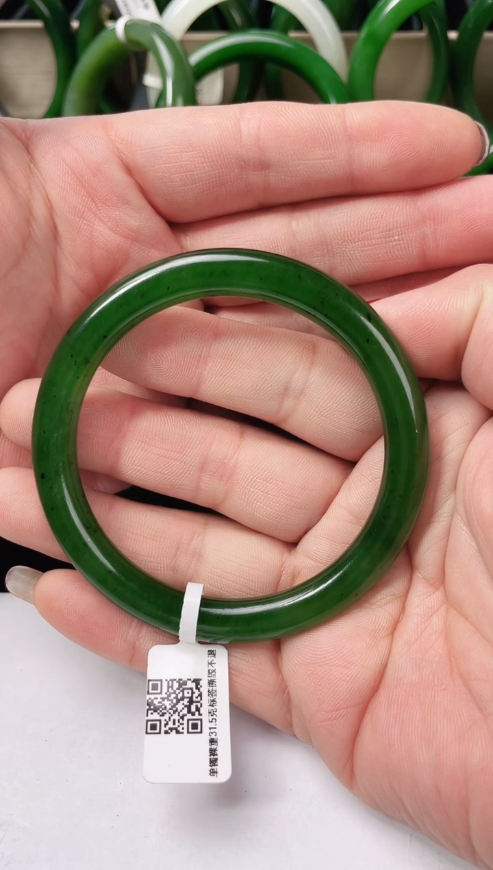 【闪购商品】和田玉（碧玉）未镶嵌手镯碧玉手镯