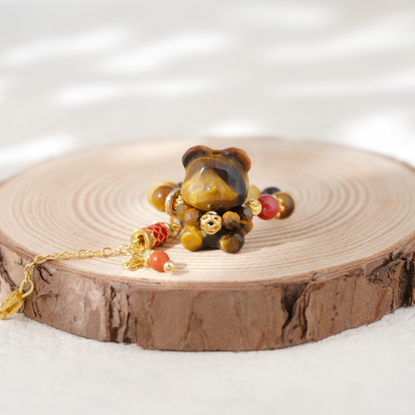 虎眼小熊·可爱原创手作手工串珠子手工diy手作弹力绳饰品