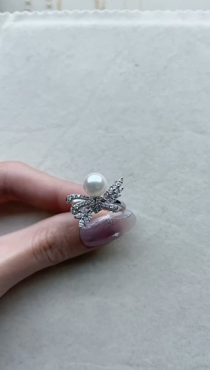 【闪购商品】海水珍珠戒指银S925镶嵌Y122