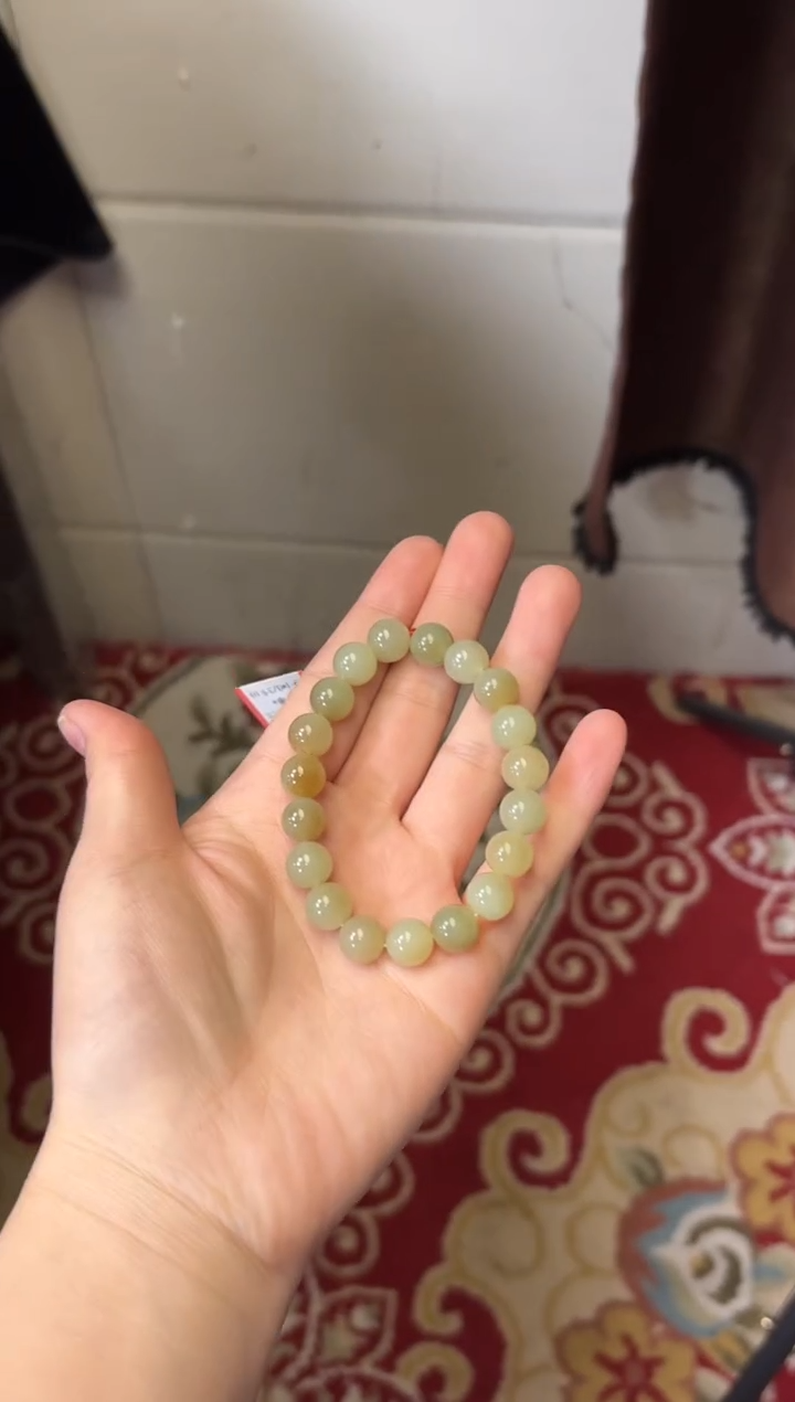 【闪购商品】和田玉手串未镶嵌若羌微色差卡10