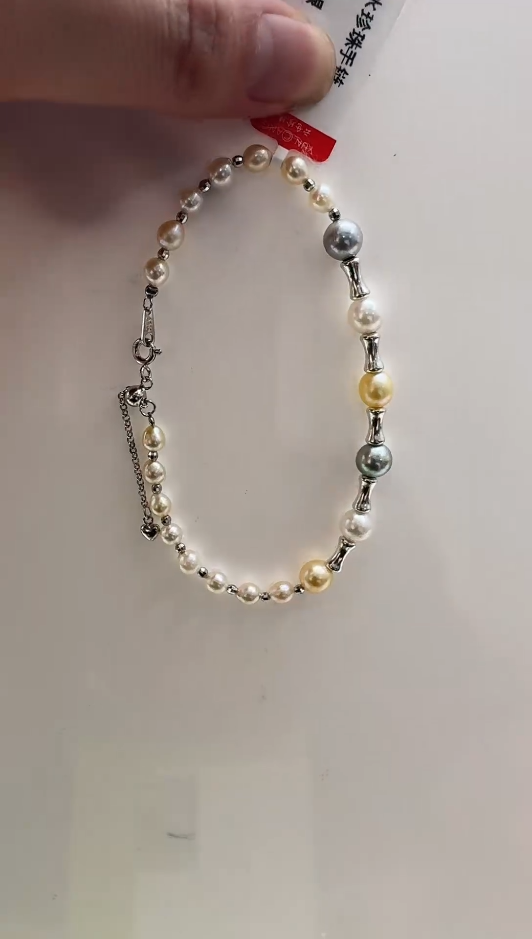 【闪购商品】海水珍珠AQ银S925镶嵌海水珍珠手链@@YS311