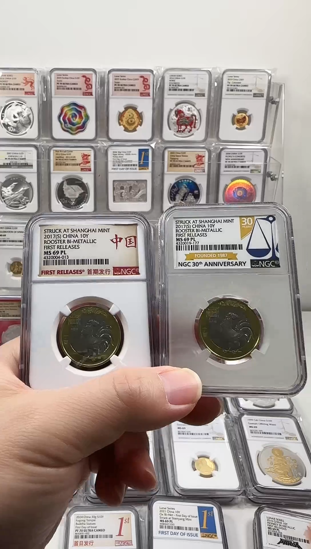 其他普通金属17年二鸡NGC69分首期中国红+NGC35周年标