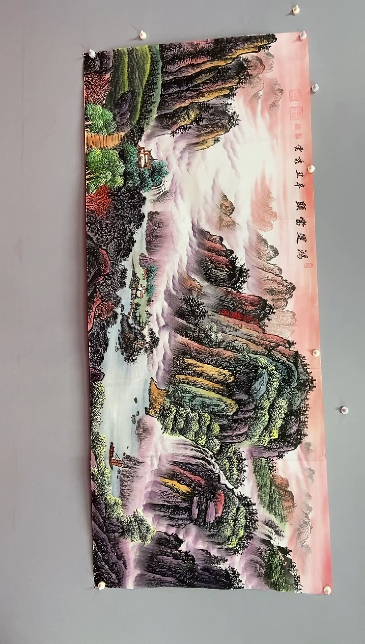 国画郑秀云老师小八尺鸿运当头