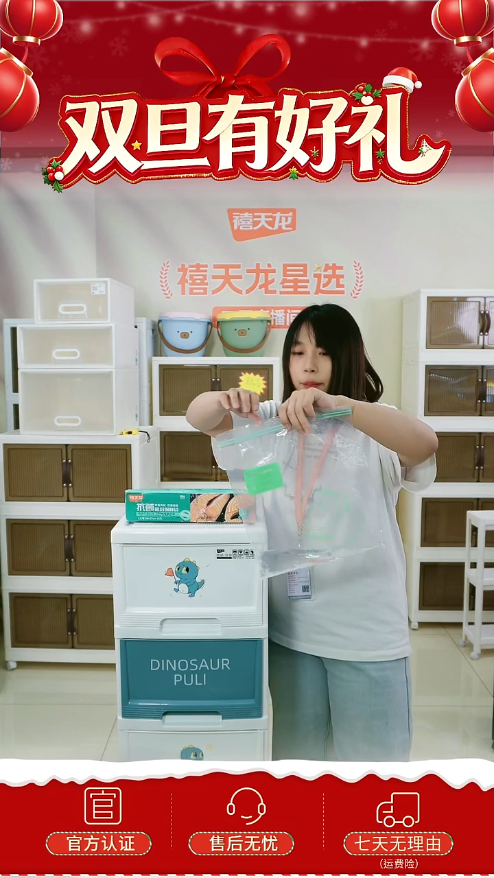 塑料禧天龙密封保鲜袋一盒