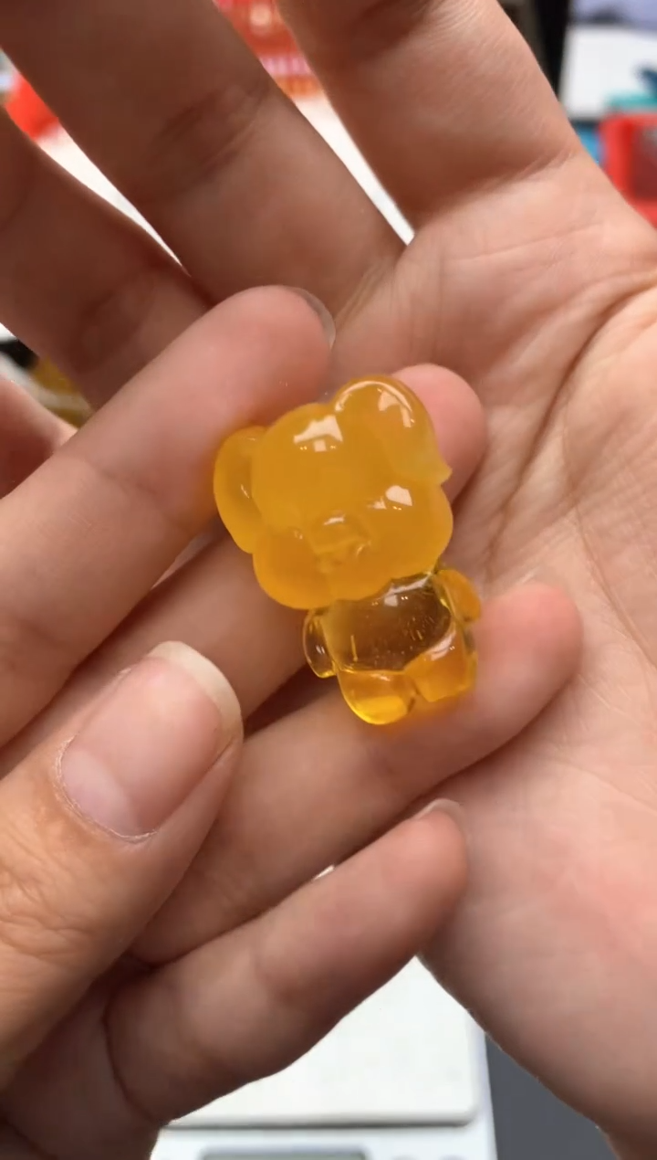 【闪购商品】琥珀珠宝奇石未镶嵌009j琥珀蜜蜡花粉有纹小坑介意勿拍