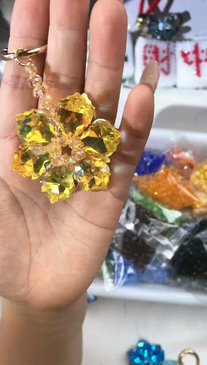 玻璃0302有钱花材料包1套艳金色