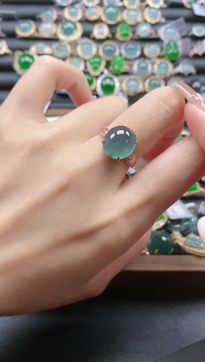 【闪购商品】翡翠戒指银S925镶嵌511511