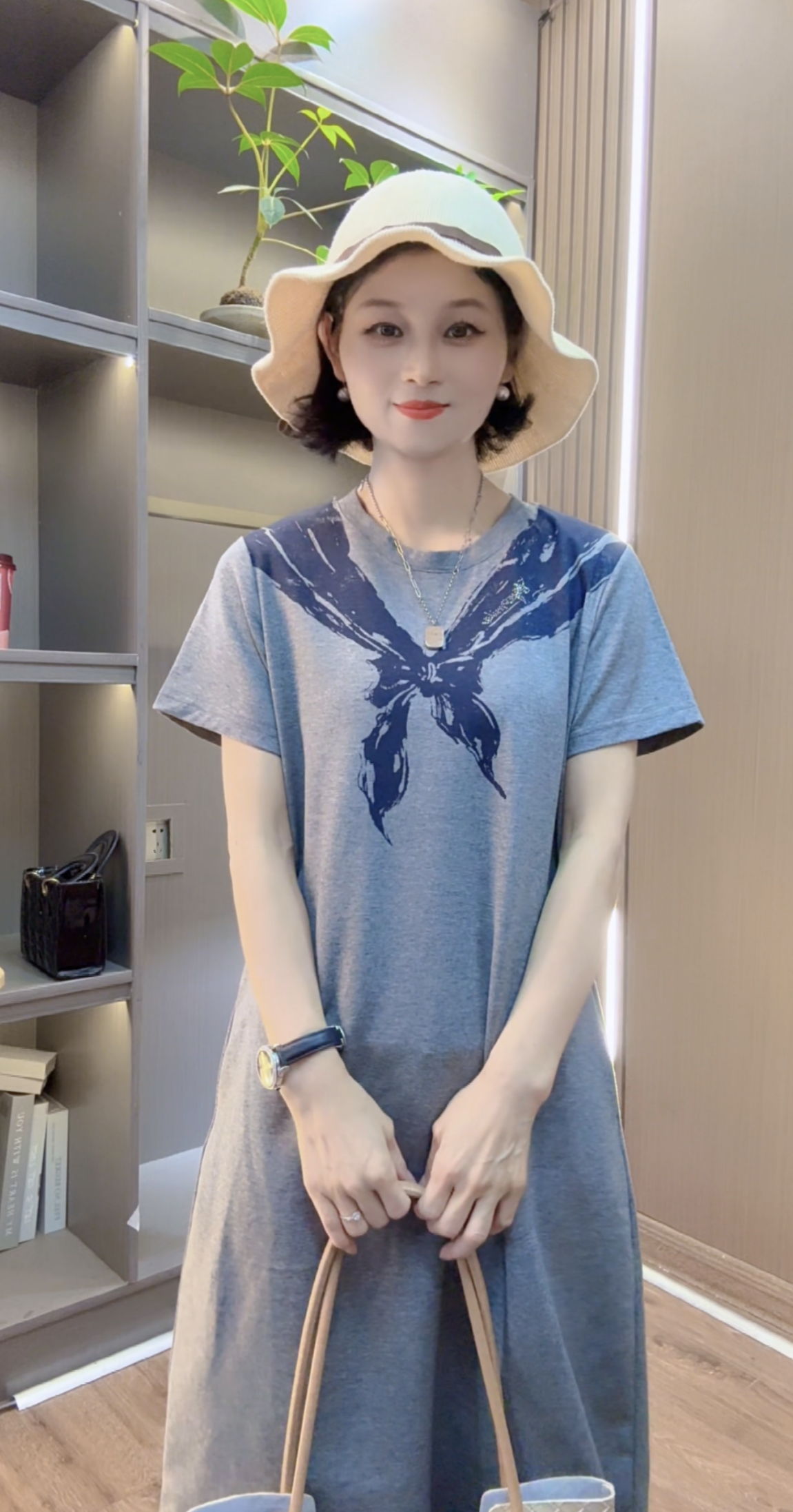 86232夏款圆领设计感时尚百搭短袖显瘦上衣连衣裙5538