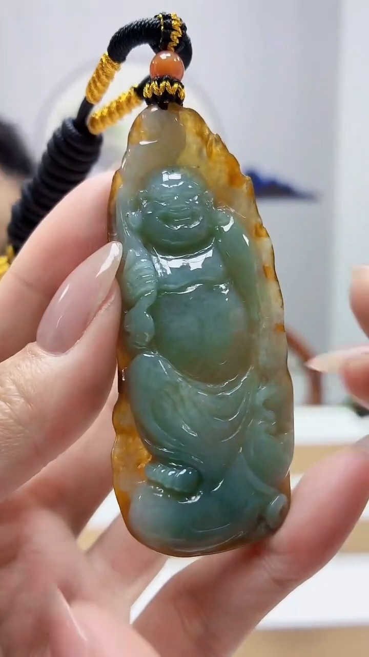 未镶嵌定制翡翠5060MM-毛货挂件68