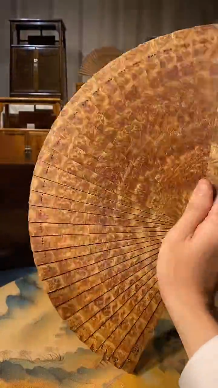 金丝楠瘤疤材质苏扇16