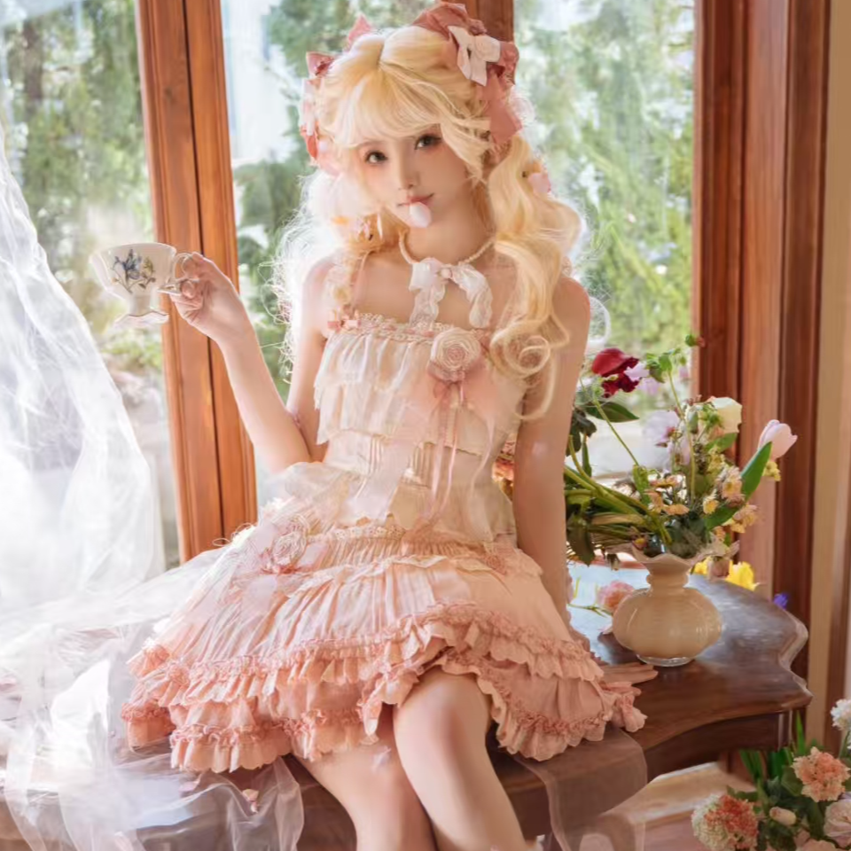 花与珍珠匣 山东店 奥斯汀原创Lolita渐变连衣裙公主裙优雅日常