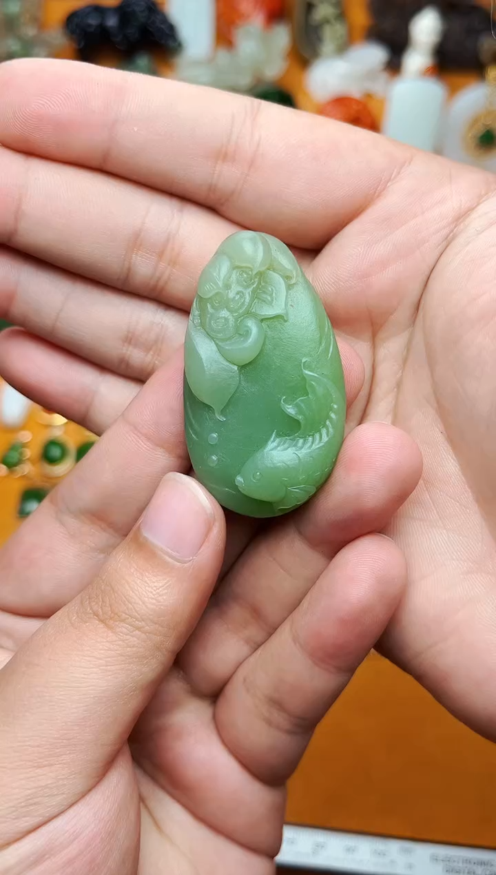 【闪购商品】和田玉颈饰未镶嵌荷花【定制】