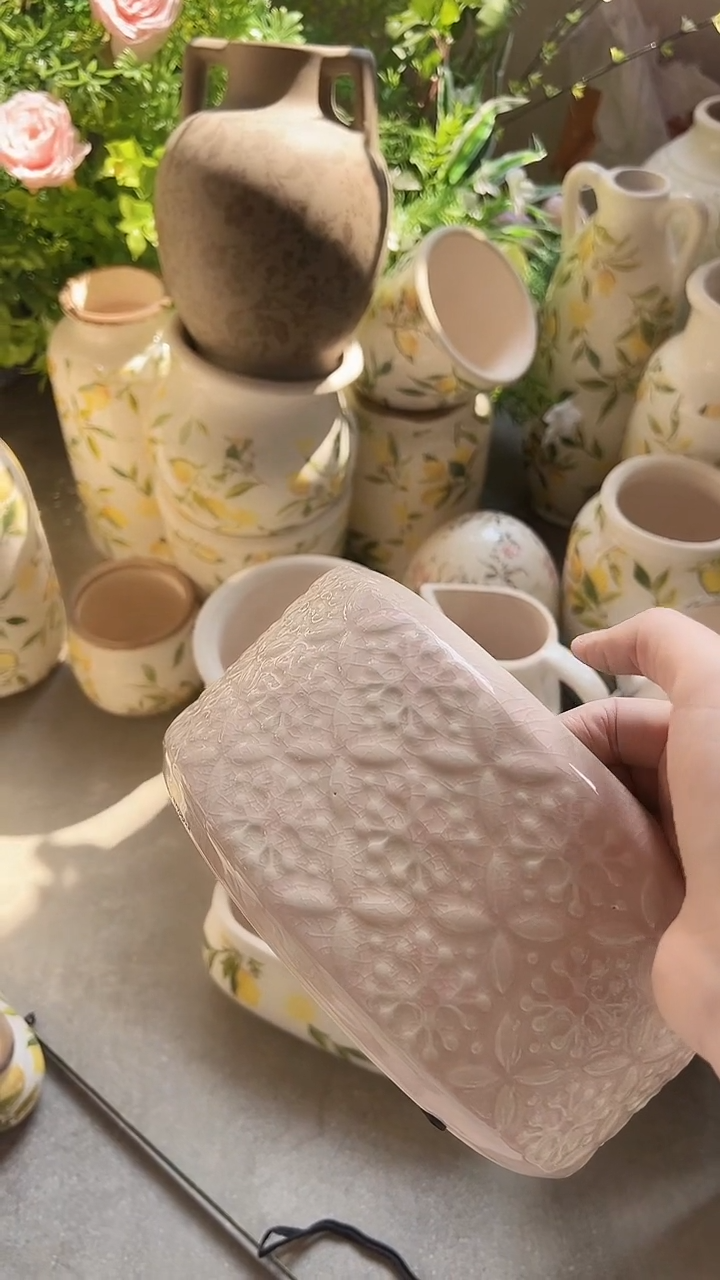【闪购商品】陶瓷花盆高11cm内口8.5cm