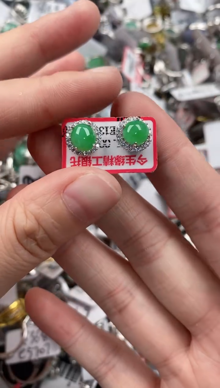 银S925镶嵌戒指翡翠2222----4