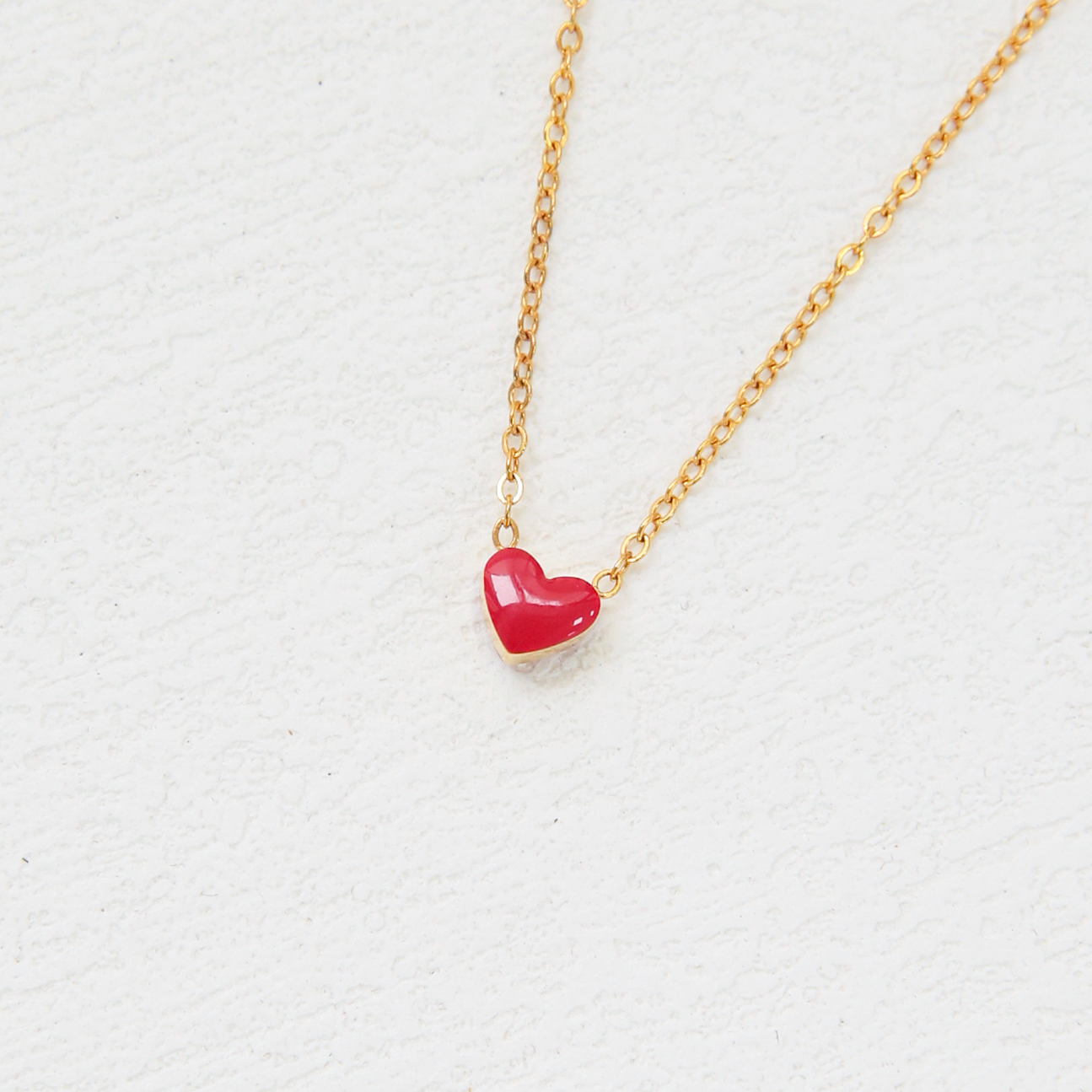 钛钢项链 高级感金色爱心小众夏天百搭轻奢精致ins小饰品不掉色