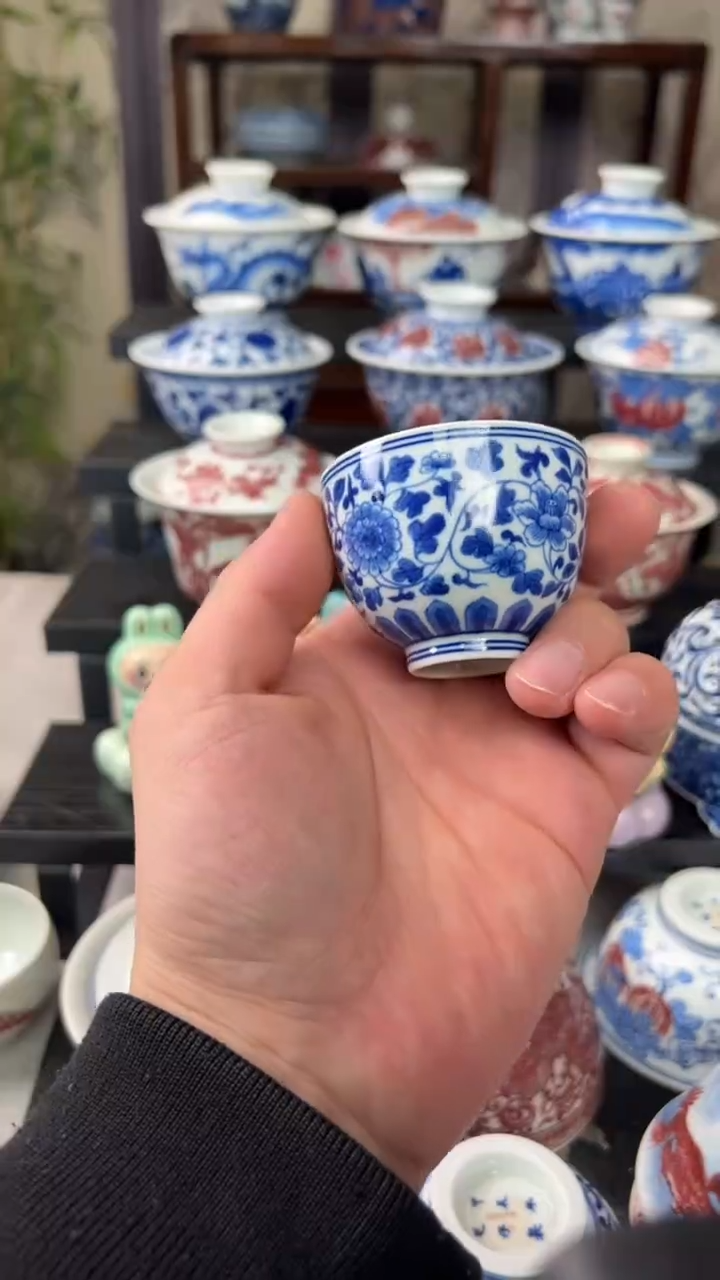 瓷片景德镇毛仔柴窑杯