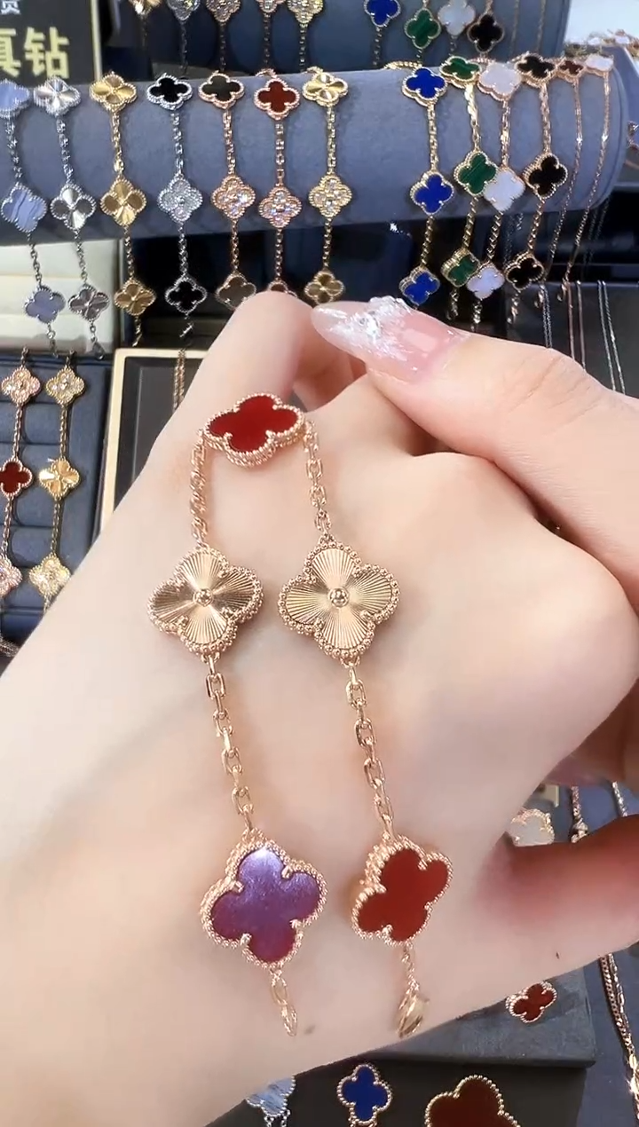 【闪购商品】玛瑙/玉髓手链18K金镶嵌18K手链