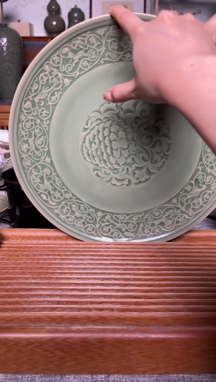 【闪购商品】其他秘色塔牡丹大赏盘