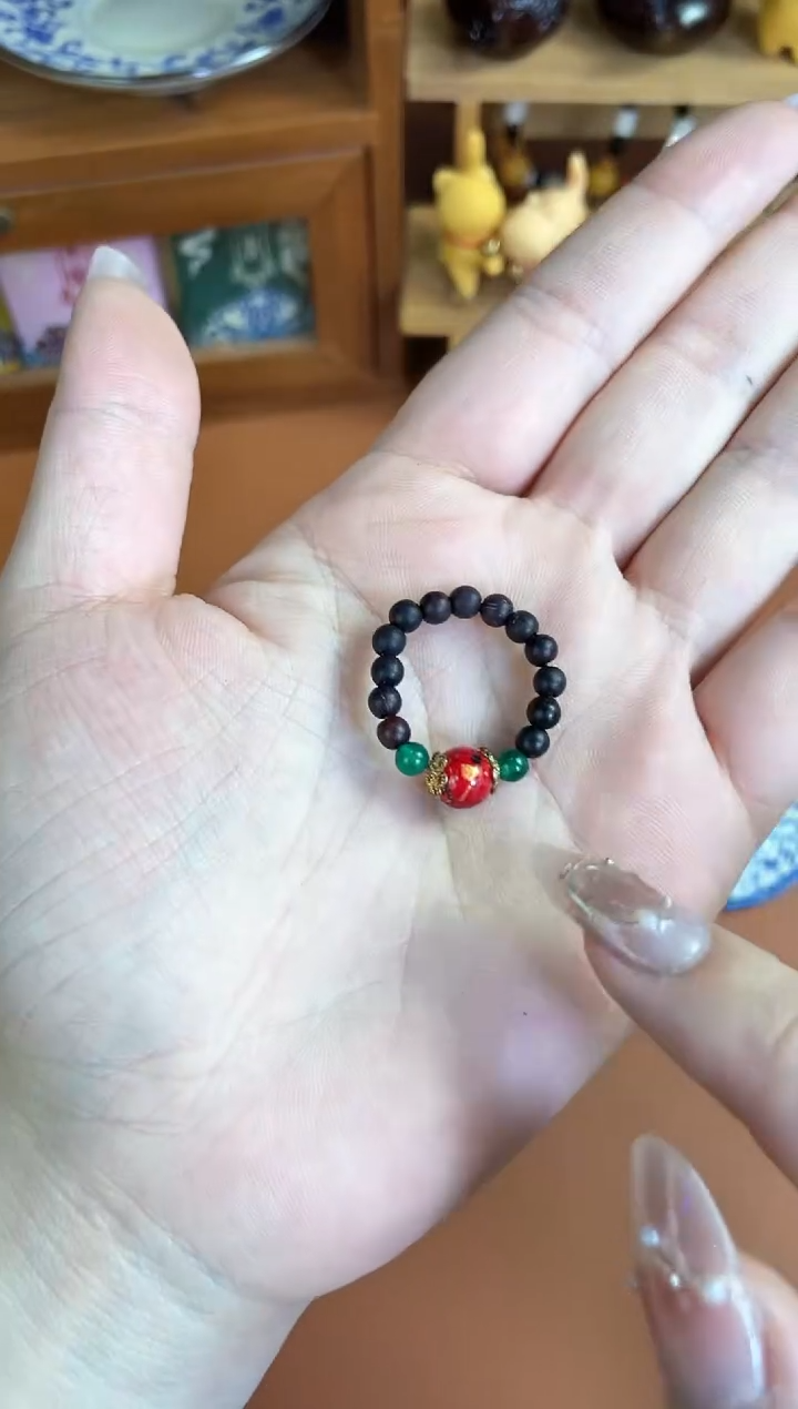 非洲檀香无事牌菩提木质串珠手串/多发性其一/不带盒子