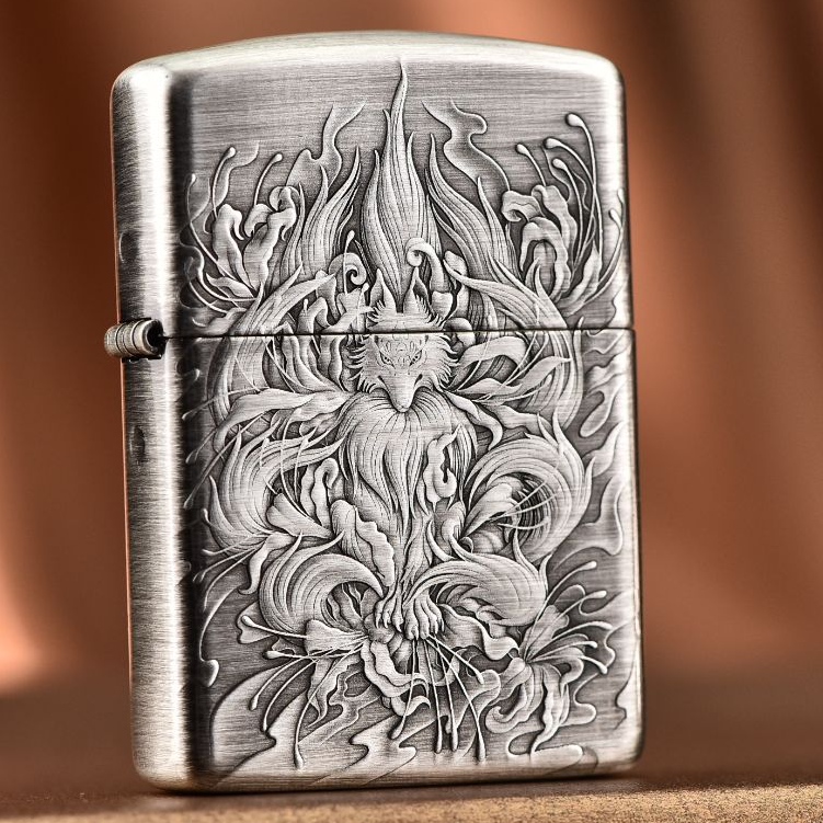 Zippo打火机古银盔甲九尾狐-DY9911FD271