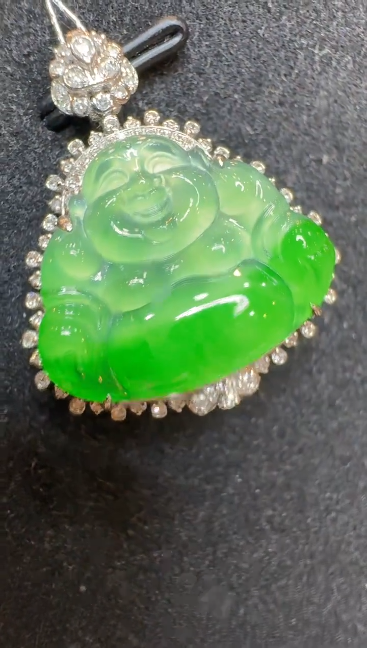 翡翠18K金镶嵌吊坠(不含链)多样性团购发一件