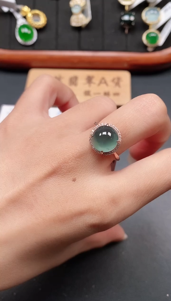 银S925镶嵌戒指翡翠1111