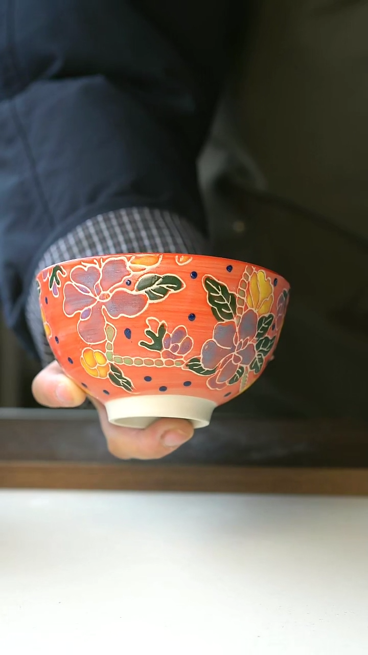 【闪购商品】陶瓷油画风米饭碗@4-2@