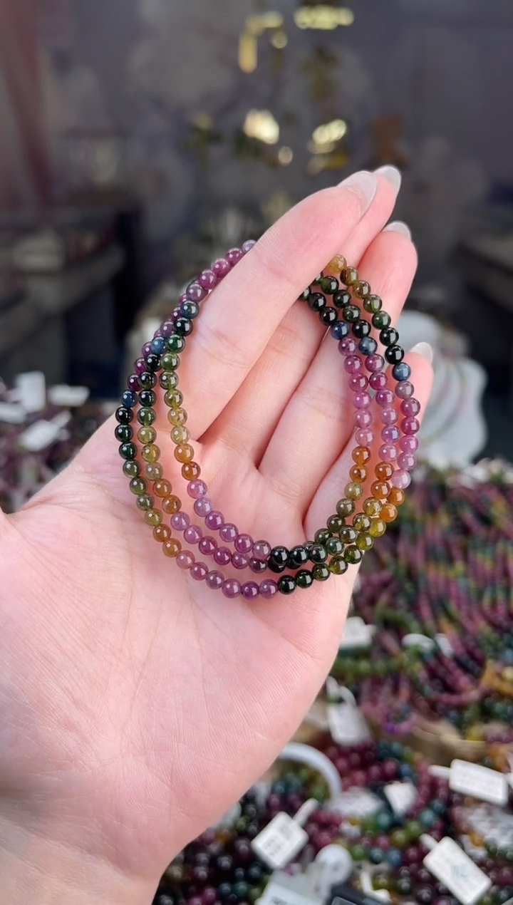 【闪购商品】碧玺/未镶嵌4mm+碧玺多圈多样性发货