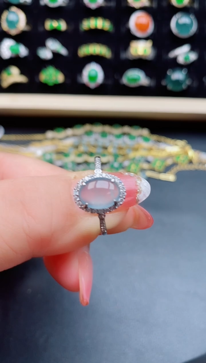 【闪购商品】翡翠戒指银S925镶嵌21212