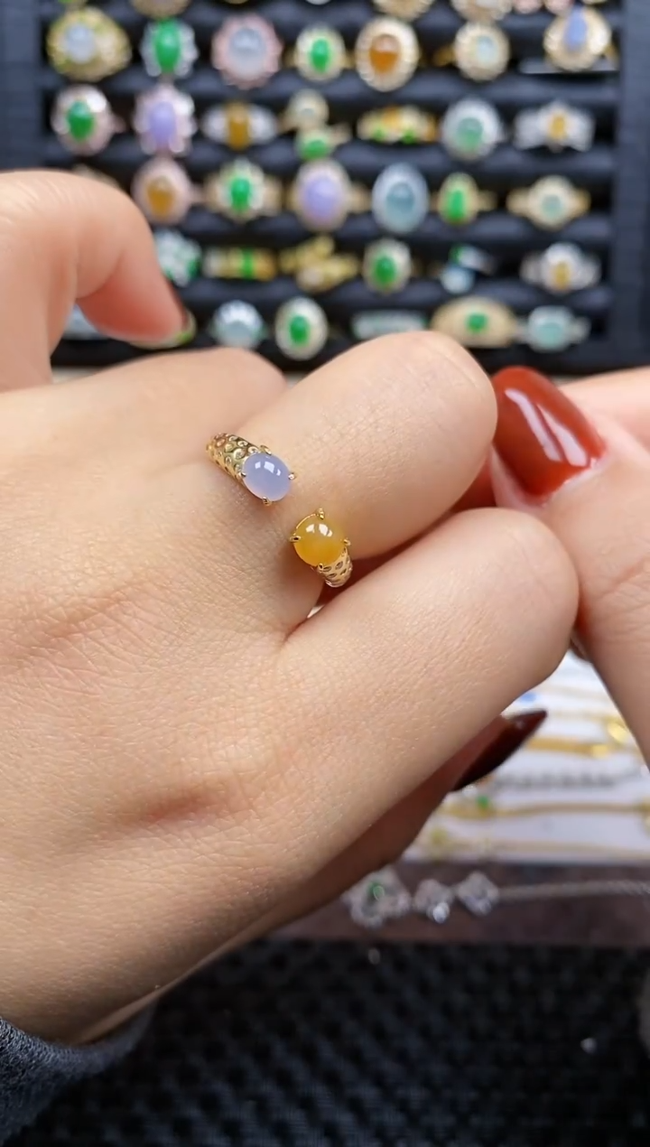 银S925镶嵌戒指翡翠236