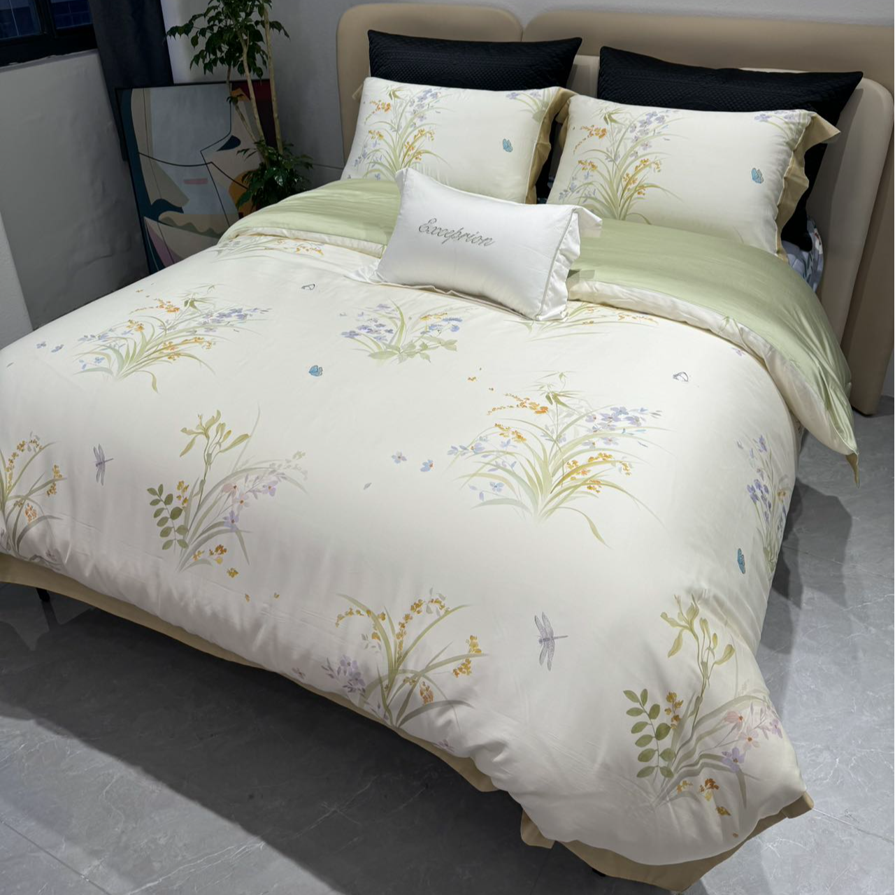 Moment 【暗香-绿】高端轻奢春夏四件套-天丝棉 