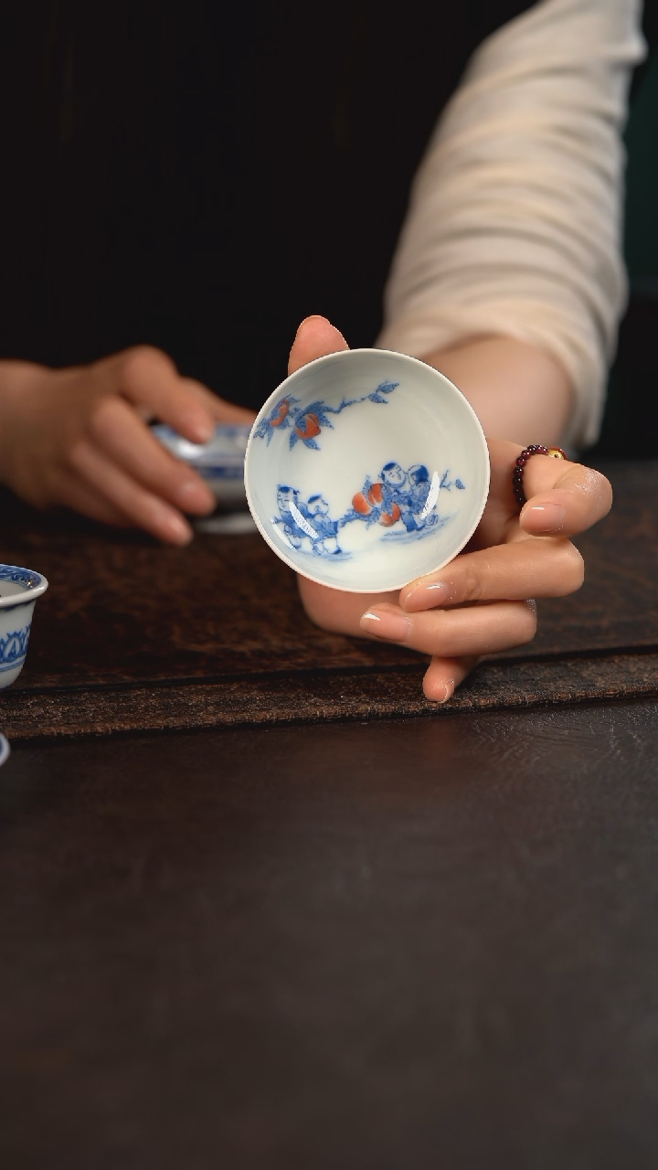 【闪购商品】杯聚澜堂九桃五福小普洱杯