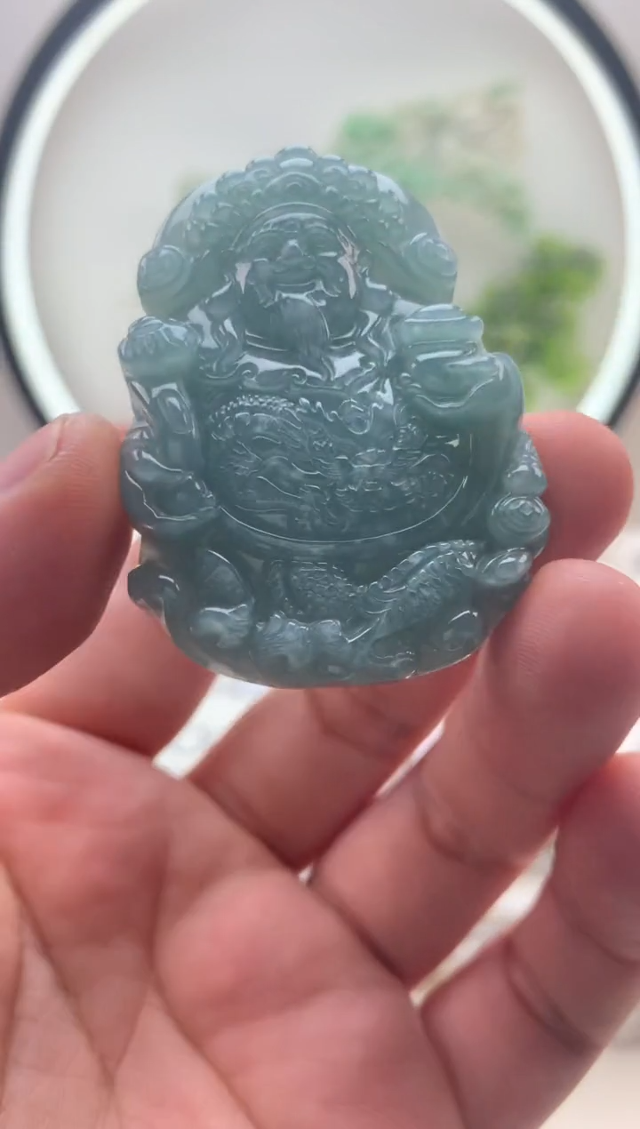 颈饰未镶嵌翡翠财神