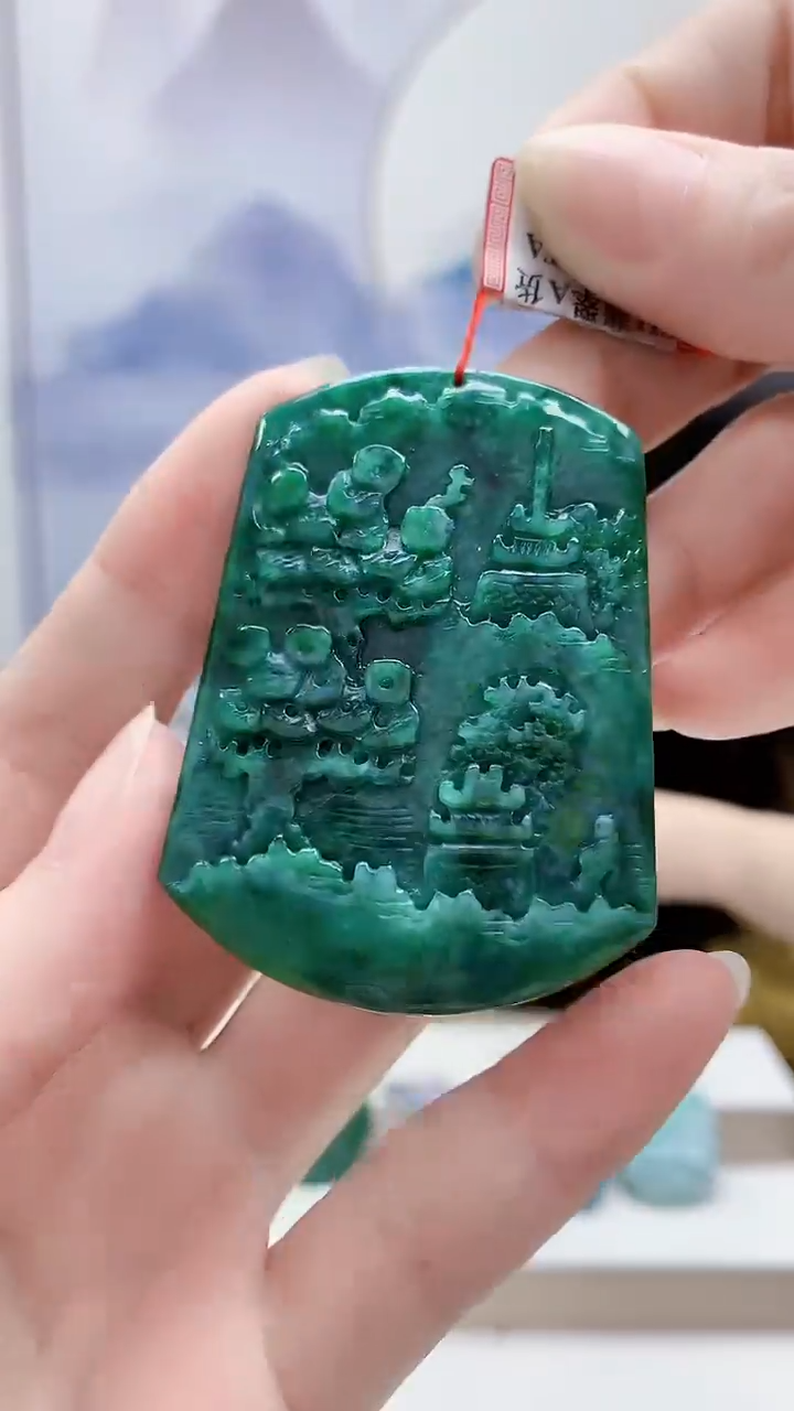 未镶嵌定制翡翠4852ry-毛货挂件231