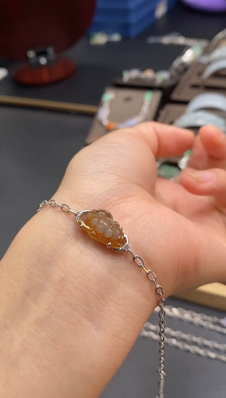 颈饰银S925镶嵌翡翠16870