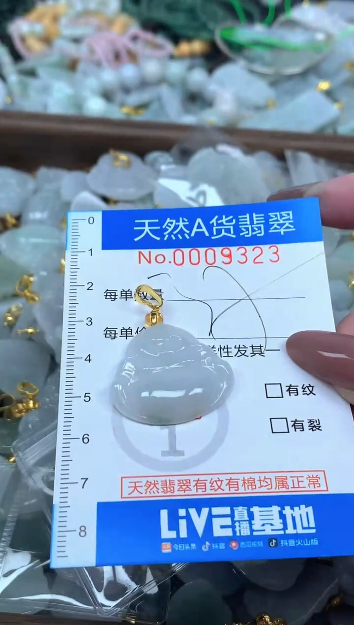 颈饰未镶嵌翡翠净货挂件-9323