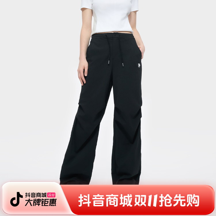 FILA FUSION25新款女士时尚长裤宽松直筒休闲裤T11W517802F