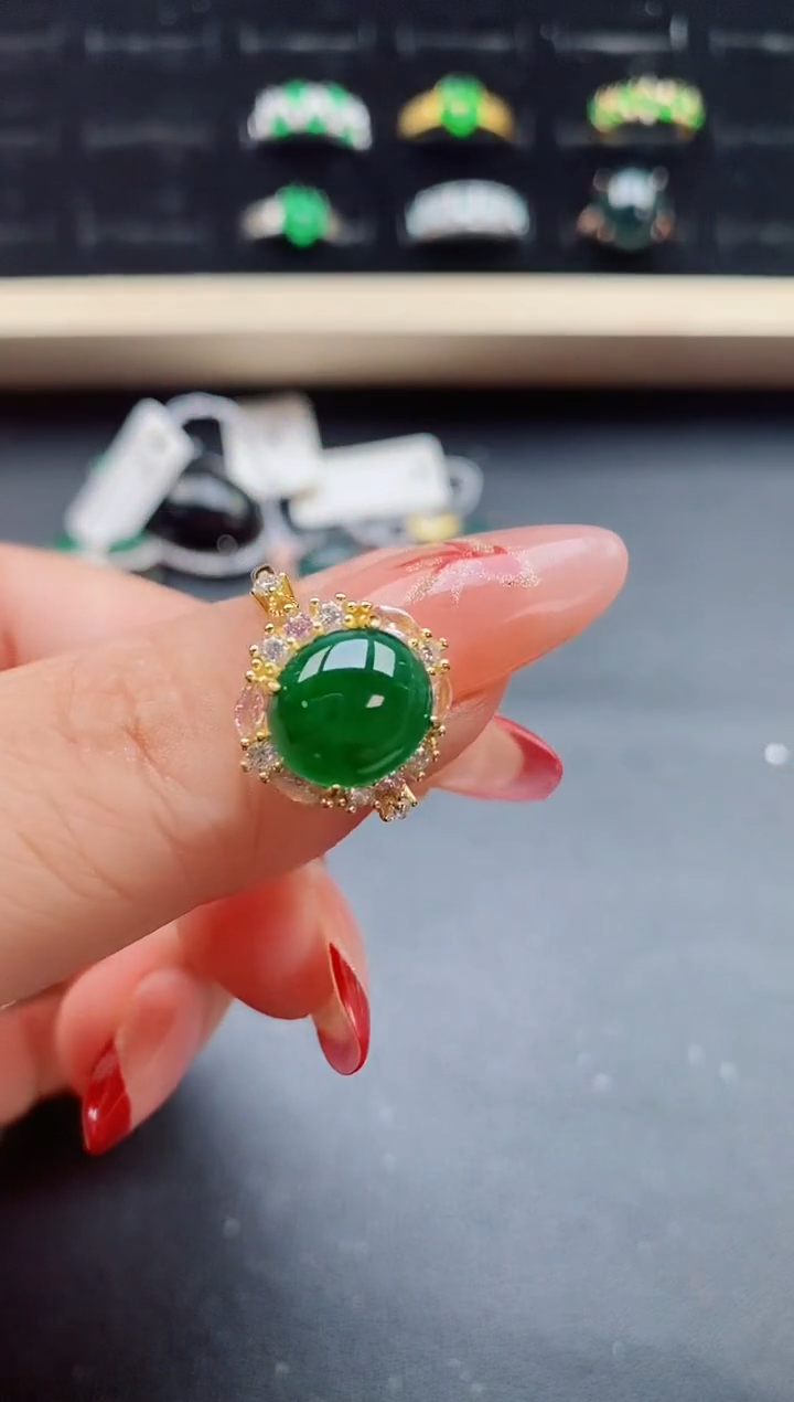 【闪购商品】翡翠戒指银S925镶嵌321321
