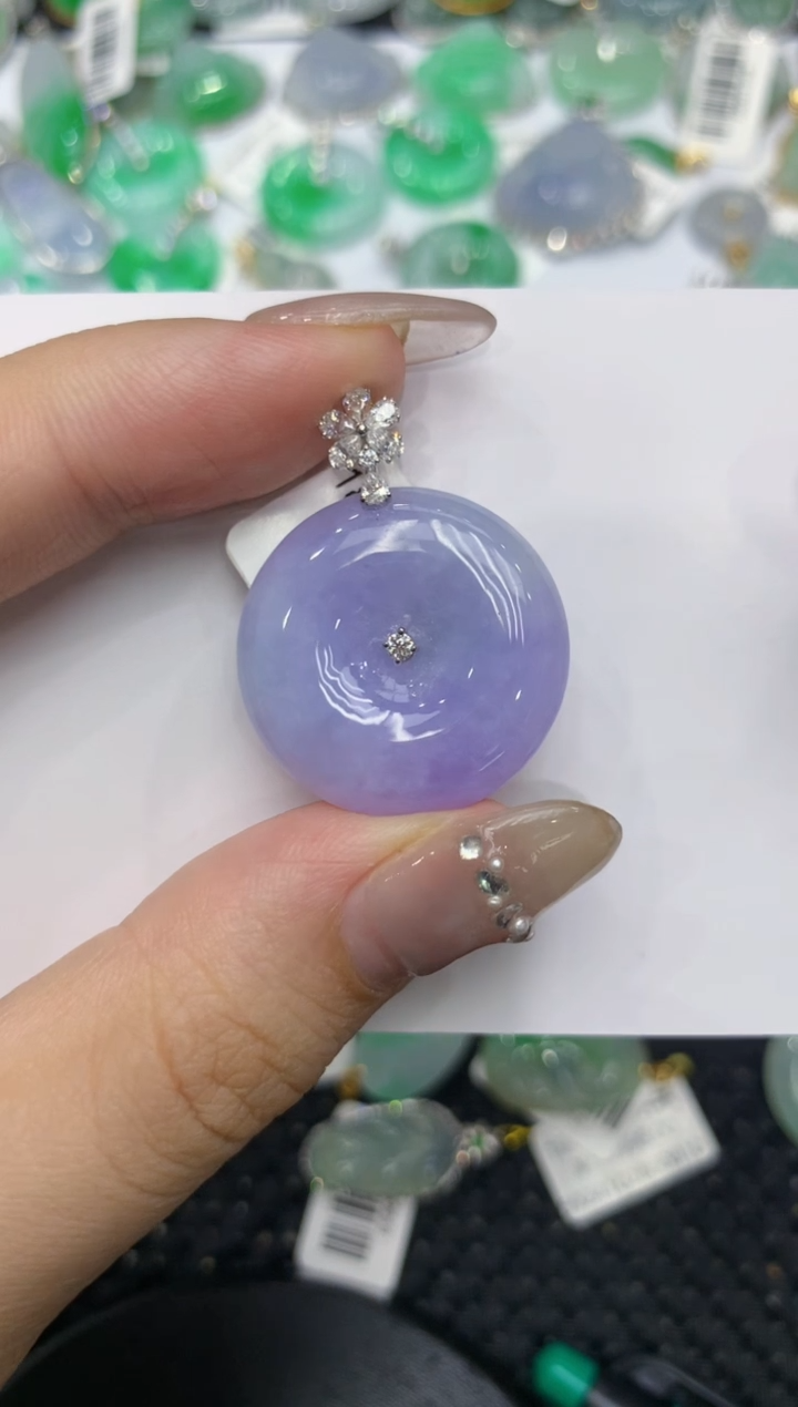 【闪购商品】翡翠颈饰18K金镶嵌222222222