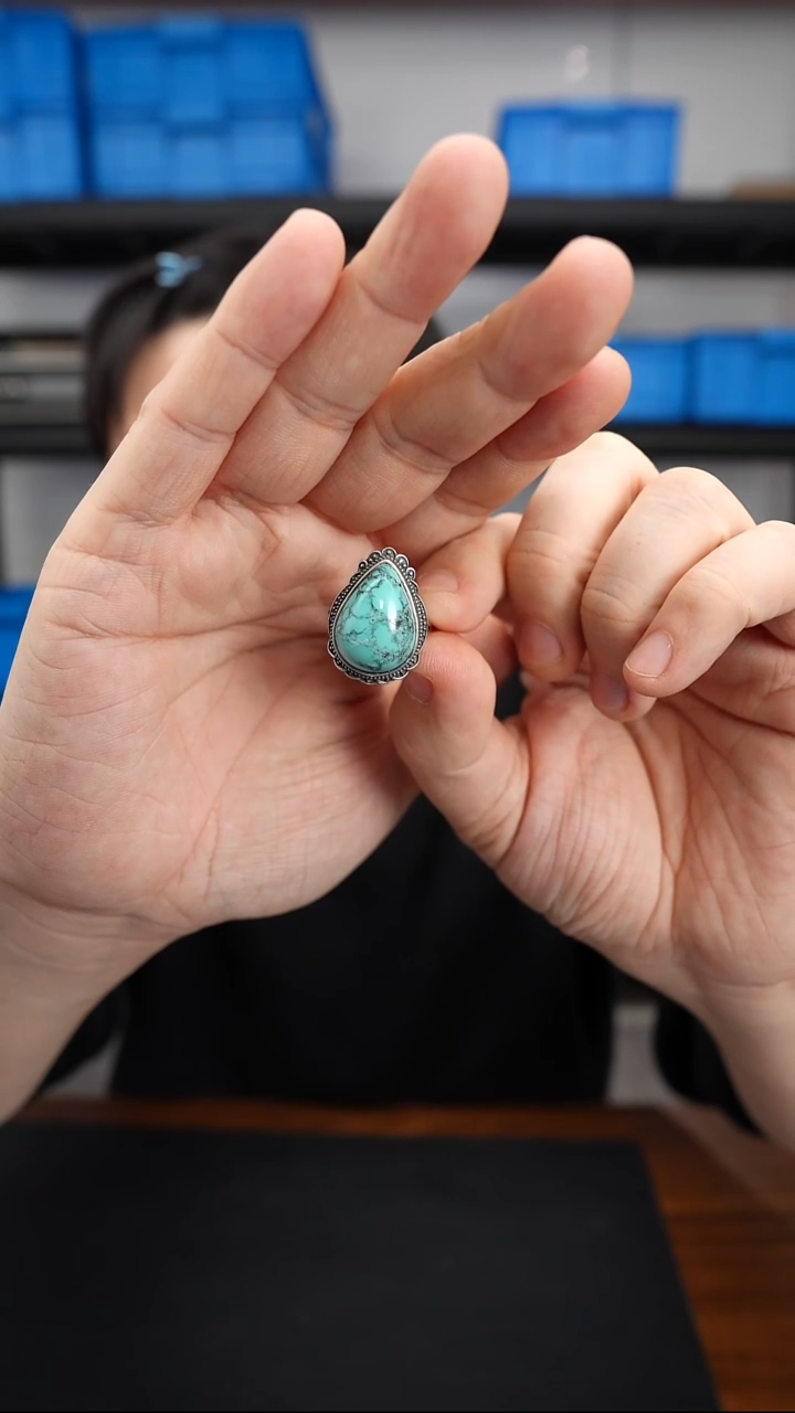 未镶嵌绿松石戒指0102DL101戒指