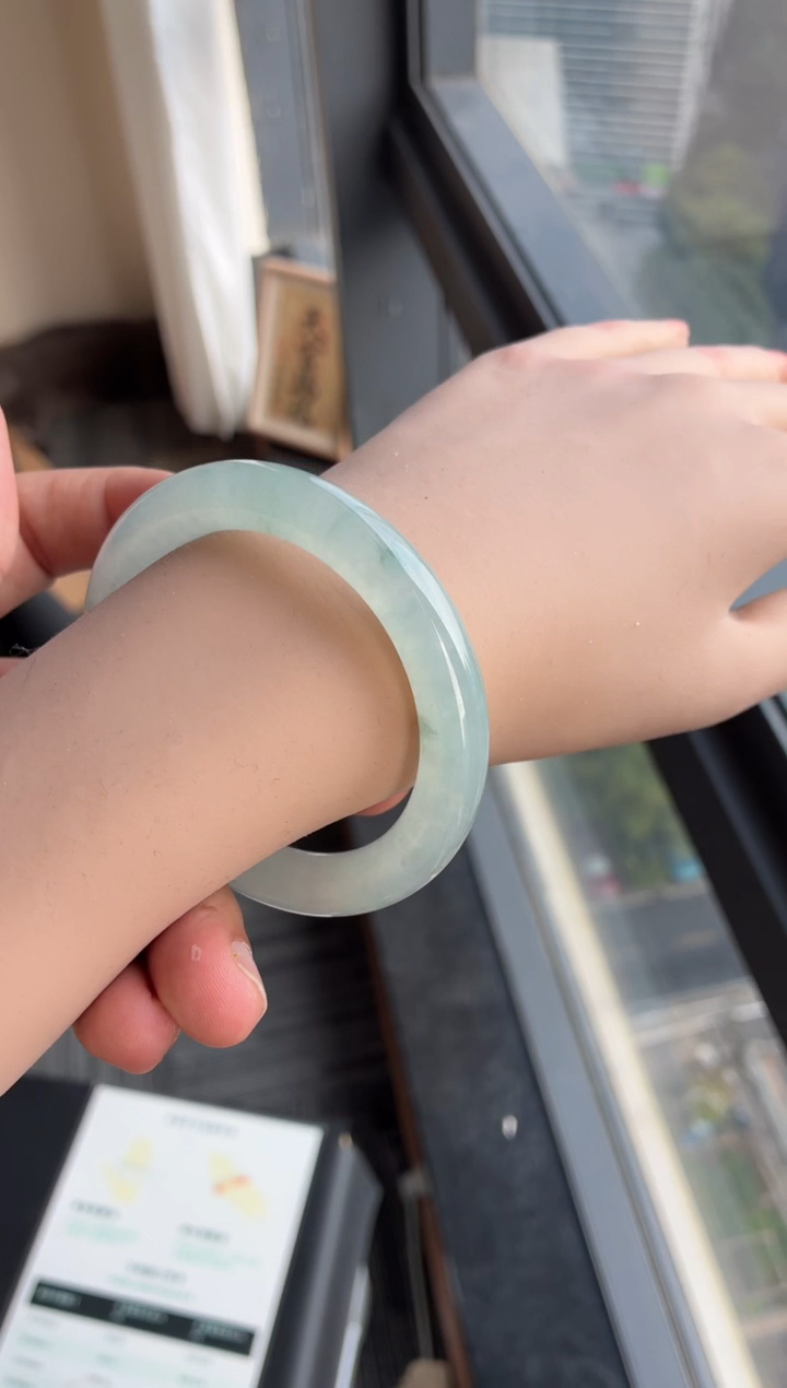 未镶嵌手镯翡翠54号54.2*9.8*9.8圆条