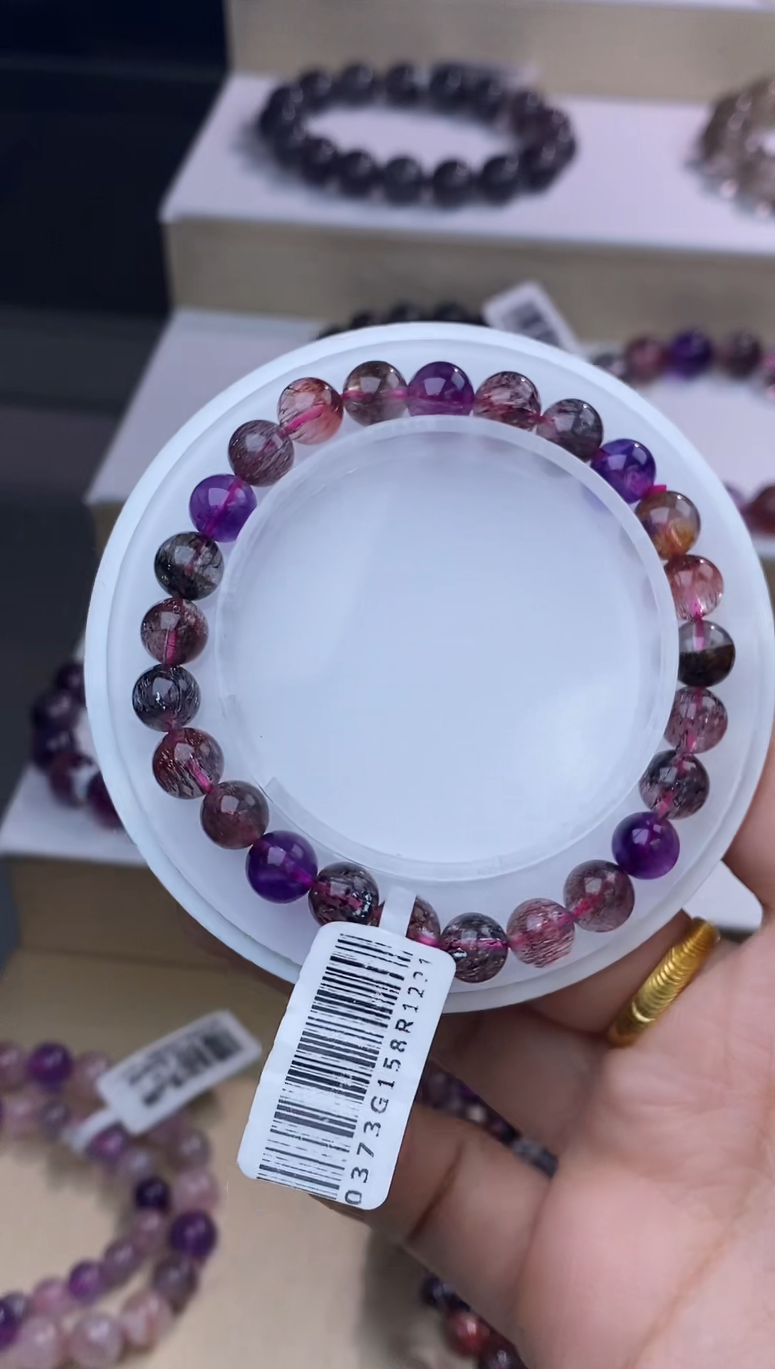 【闪购商品】水晶手链未镶嵌黑加仑超七单圈8m+