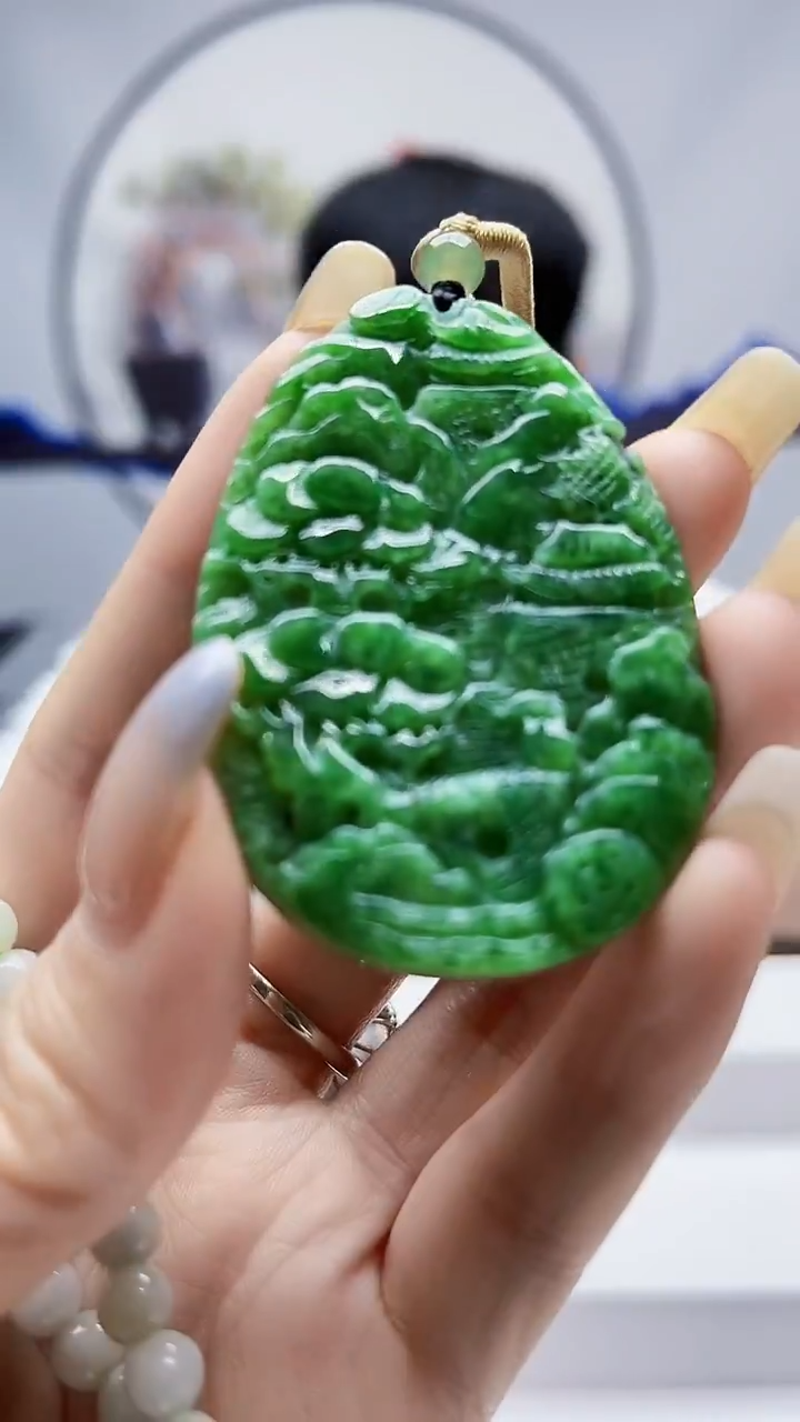 未镶嵌定制翡翠毛货挂件78