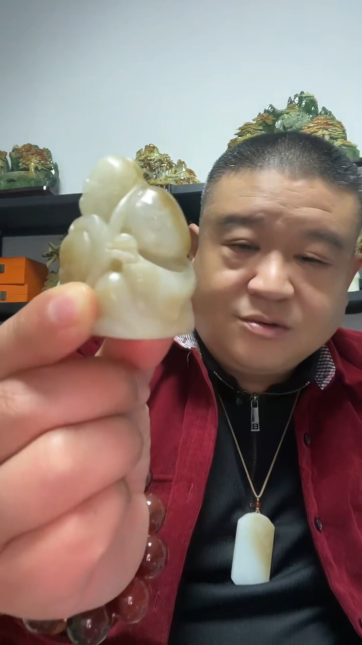 未镶嵌和田玉把件多子多福把件