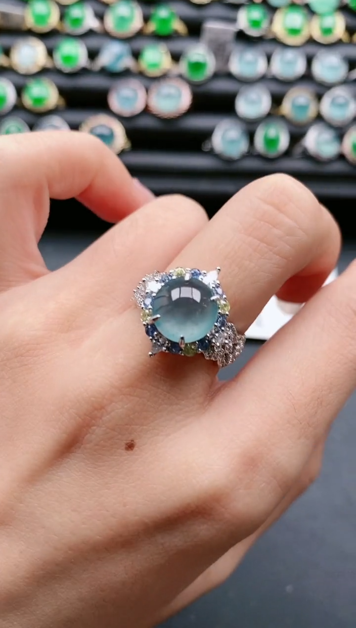 【闪购商品】翡翠戒指银S925镶嵌11111111111